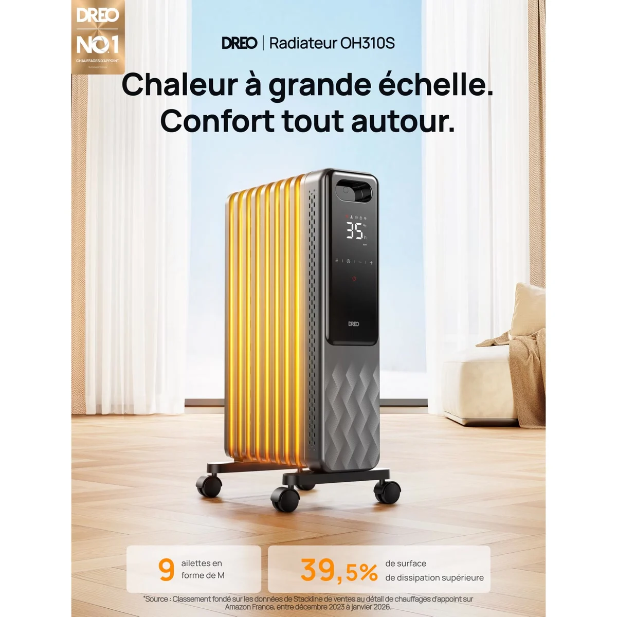 Dreo Radiateur bain d’huile DR-HSH010