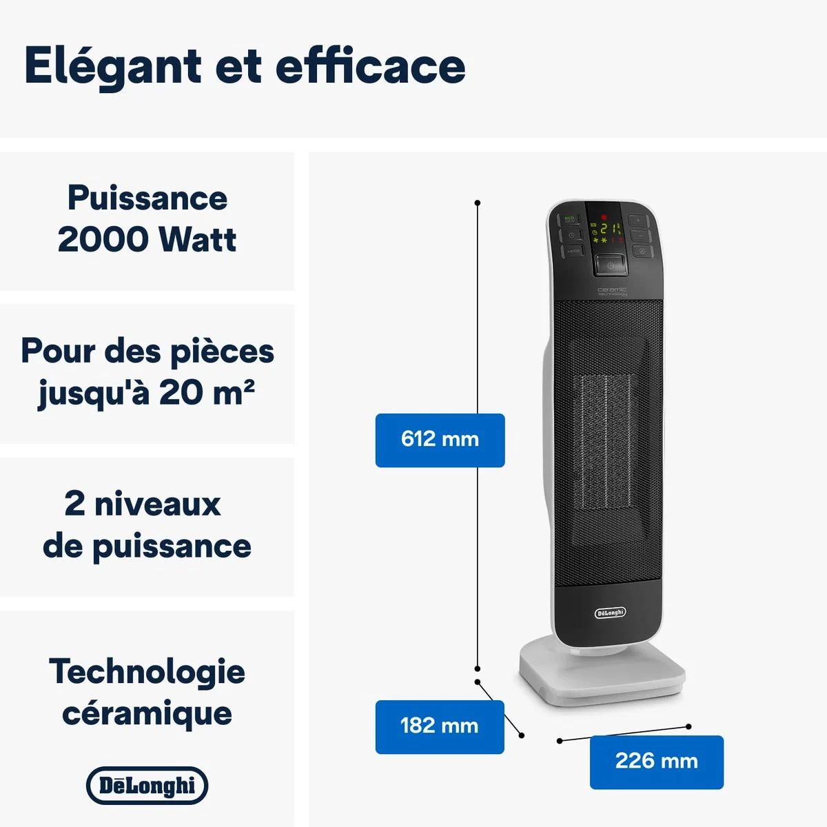 De’Longhi HFX65V20, vue 3