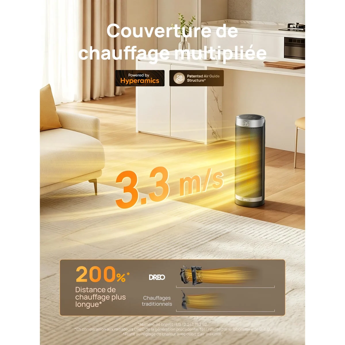 Dreo Solaris Slim H3 DR-HSH003, vue 2