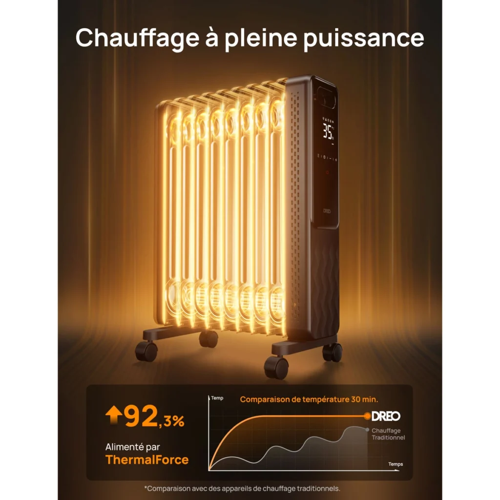 Dreo Radiateur bain d’huile DR-HSH010, vue 3
