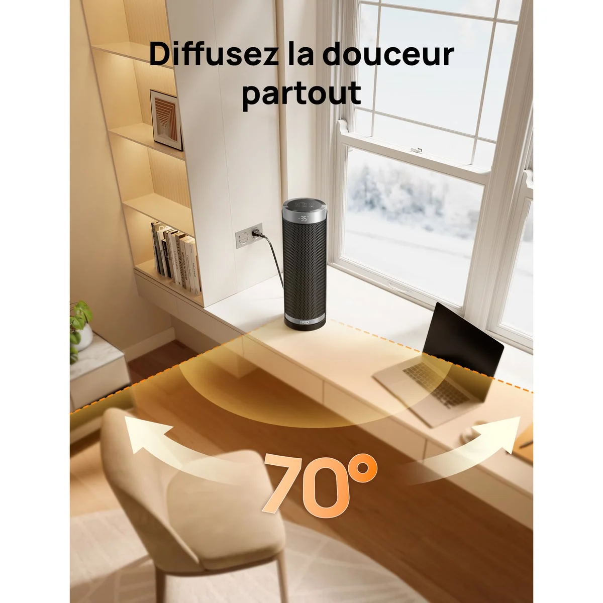 Dreo Solaris Slim H3 DR-HSH003, vue 4
