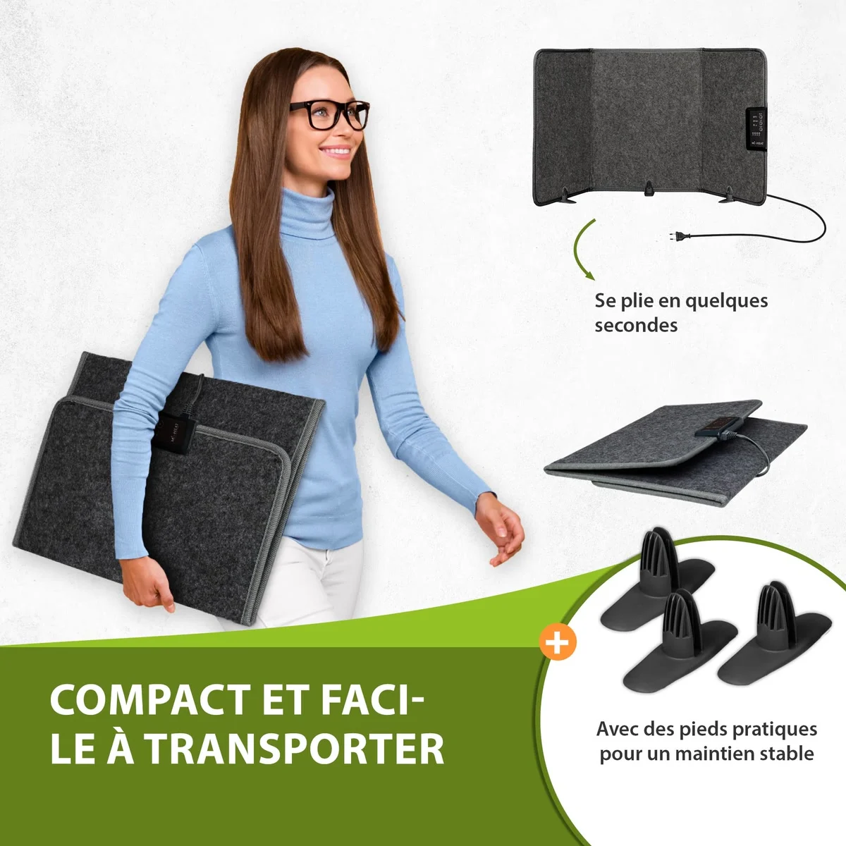 Mi-Heat panneau chauffant sous bureau, vue 6