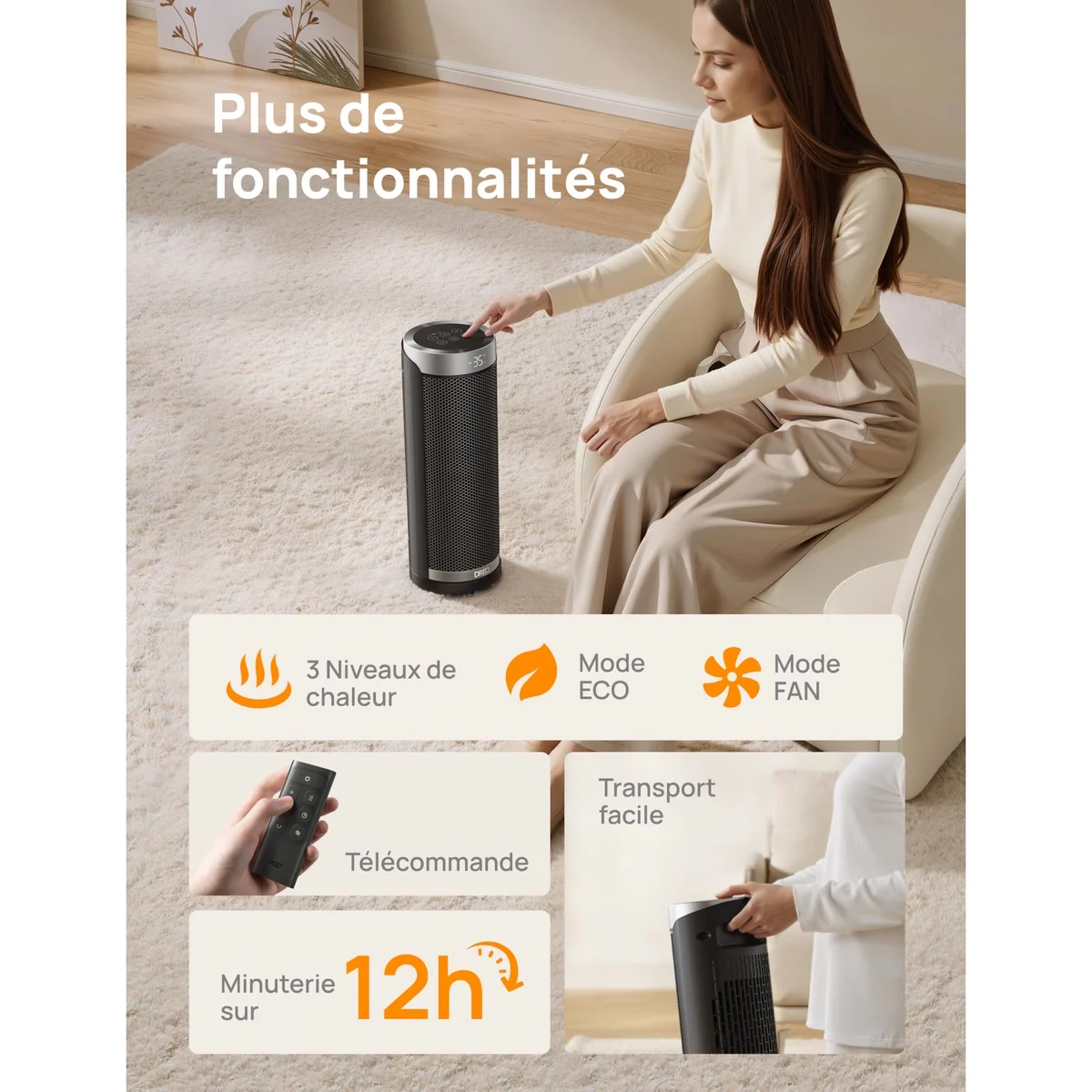 Dreo Solaris Slim H3 DR-HSH003, vue 6