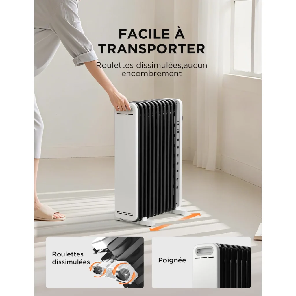 Midea Radiateur bain d’huile NY2311-25U, vue 5